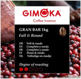 Gimoka Gran Bar kaffebønner, rige og cremede, 1 kg, 10 pakke, + nøglering
