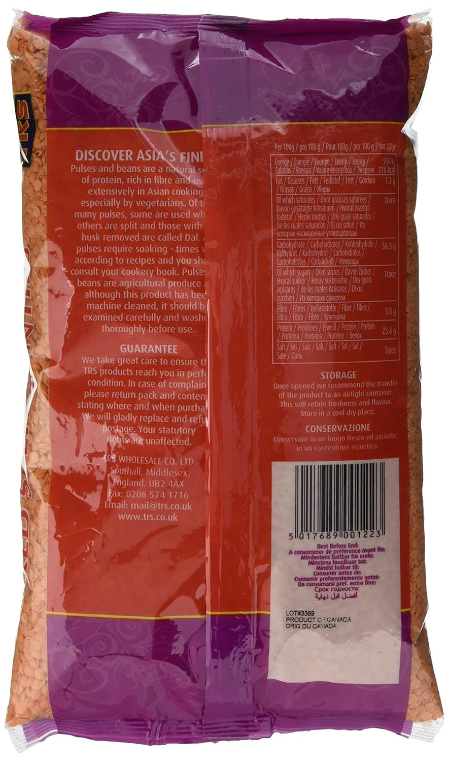 TRS - Røde linser - (1 X 2 KG)