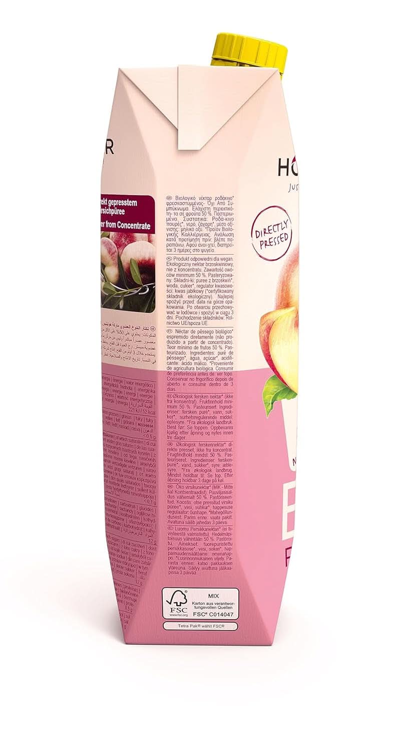 BIO Peach, 1 liter Ikke-alkoholholdige drikkevarer Naty Shop