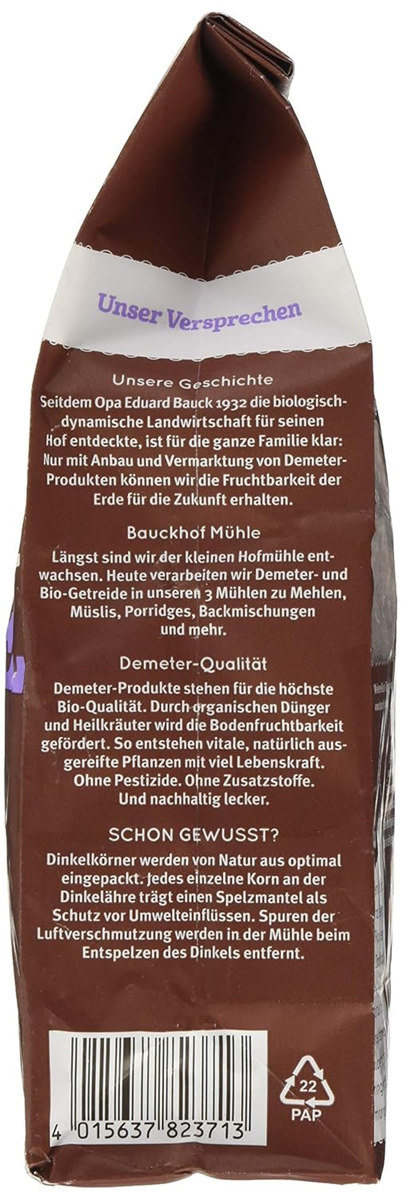 Bauck HOF Dinkelmüsli Schokozart, 425G (1Er Pack) Korn Naty Shop