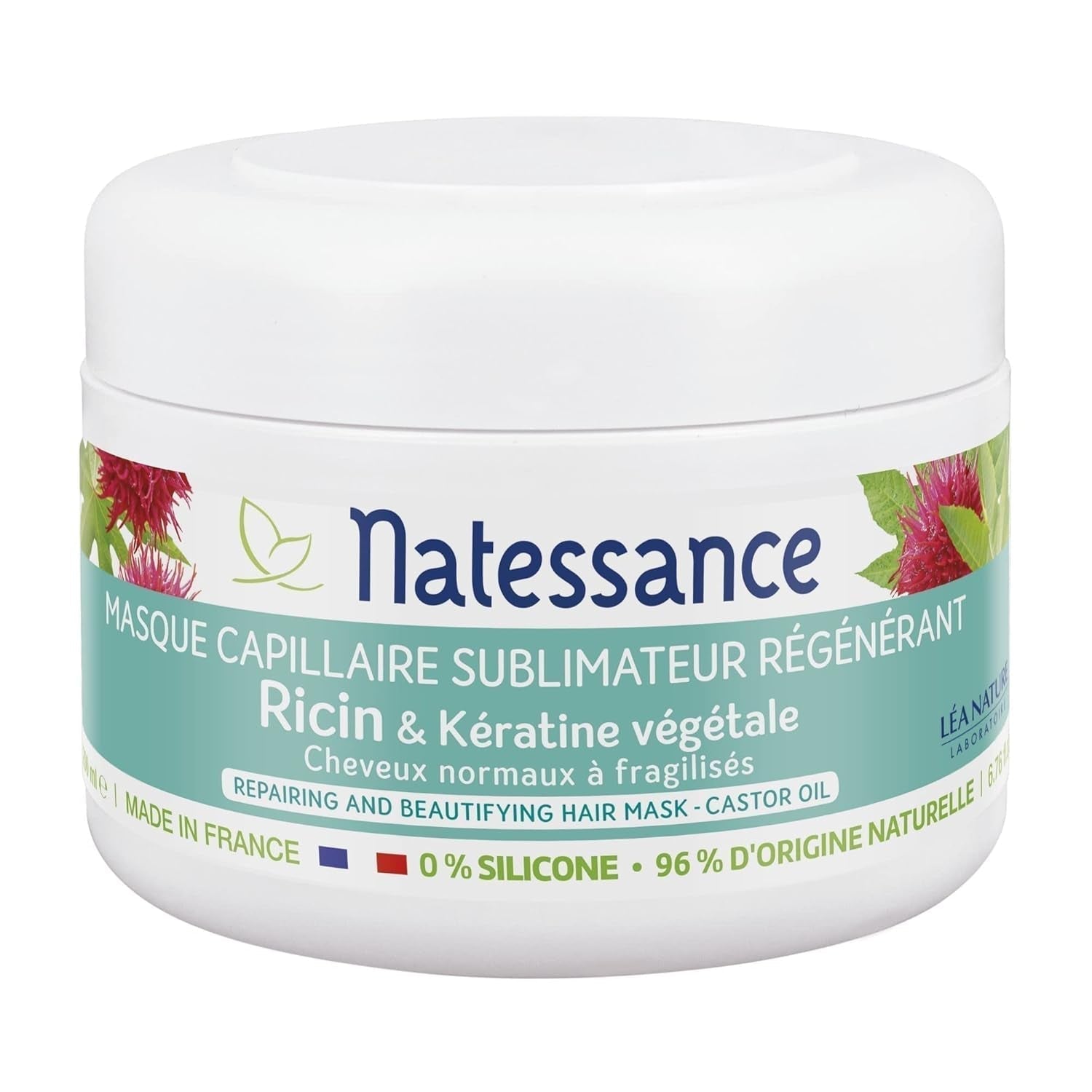 Sublimateur à l'Huile de Ricin et Kératine Végétale maske 200 ml Hårmaske Naty Shop Standard titel