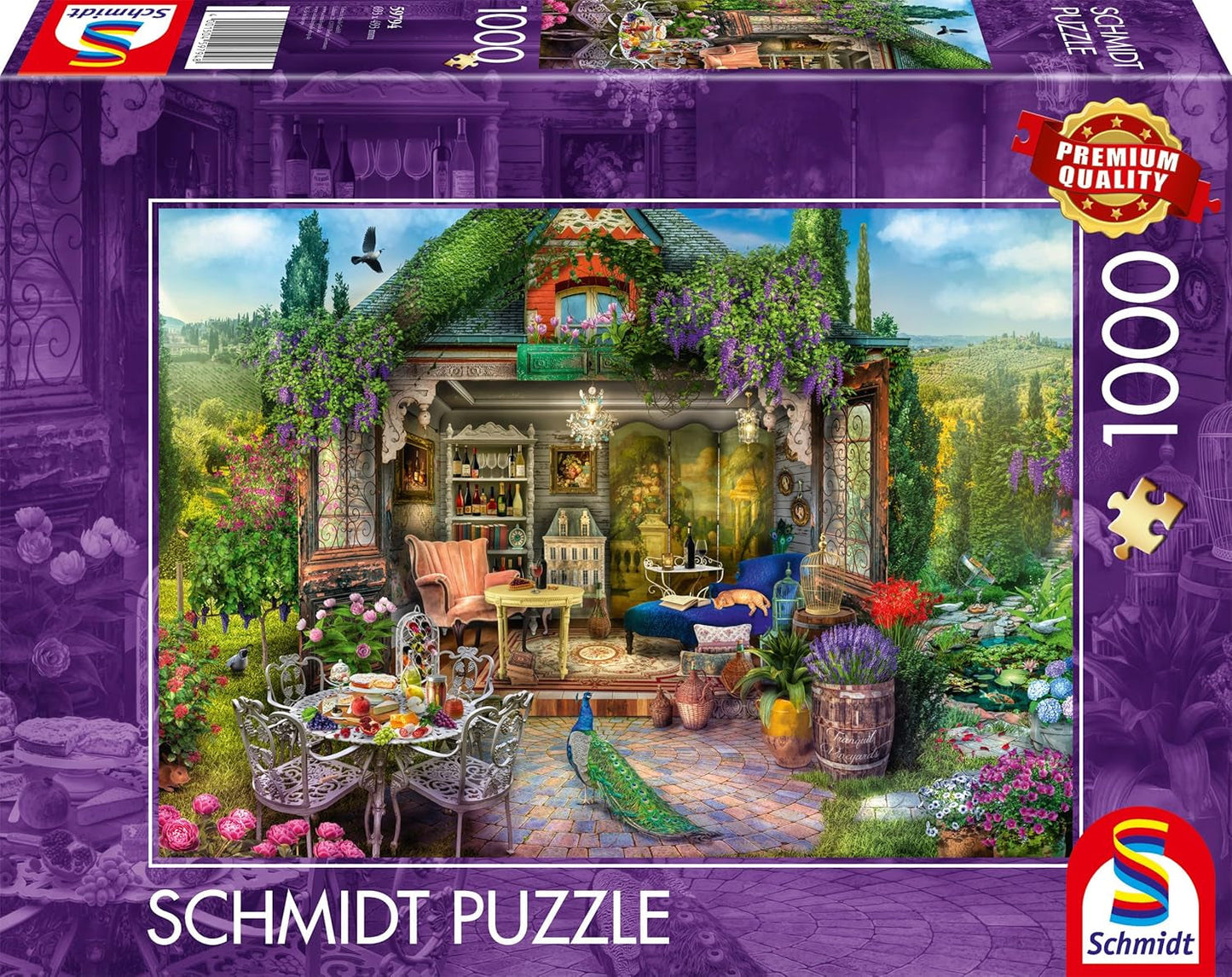 Schmidt Spiele 59794 Garden House in the Vineyards 1000 stykke puslespil Naty Shop Standardtitel