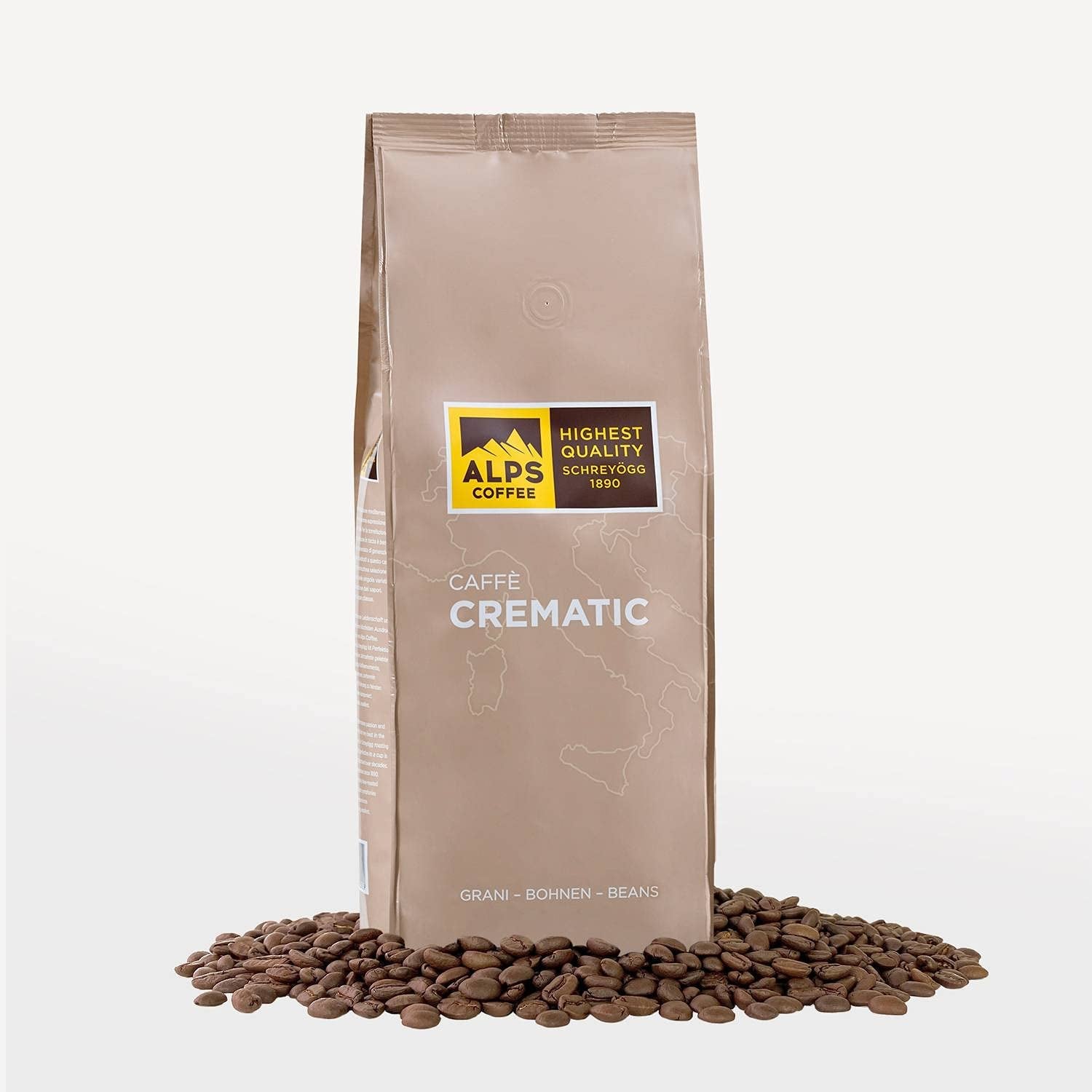 Cremede kaffebønner, 1 pakke (1 x 1 kg)