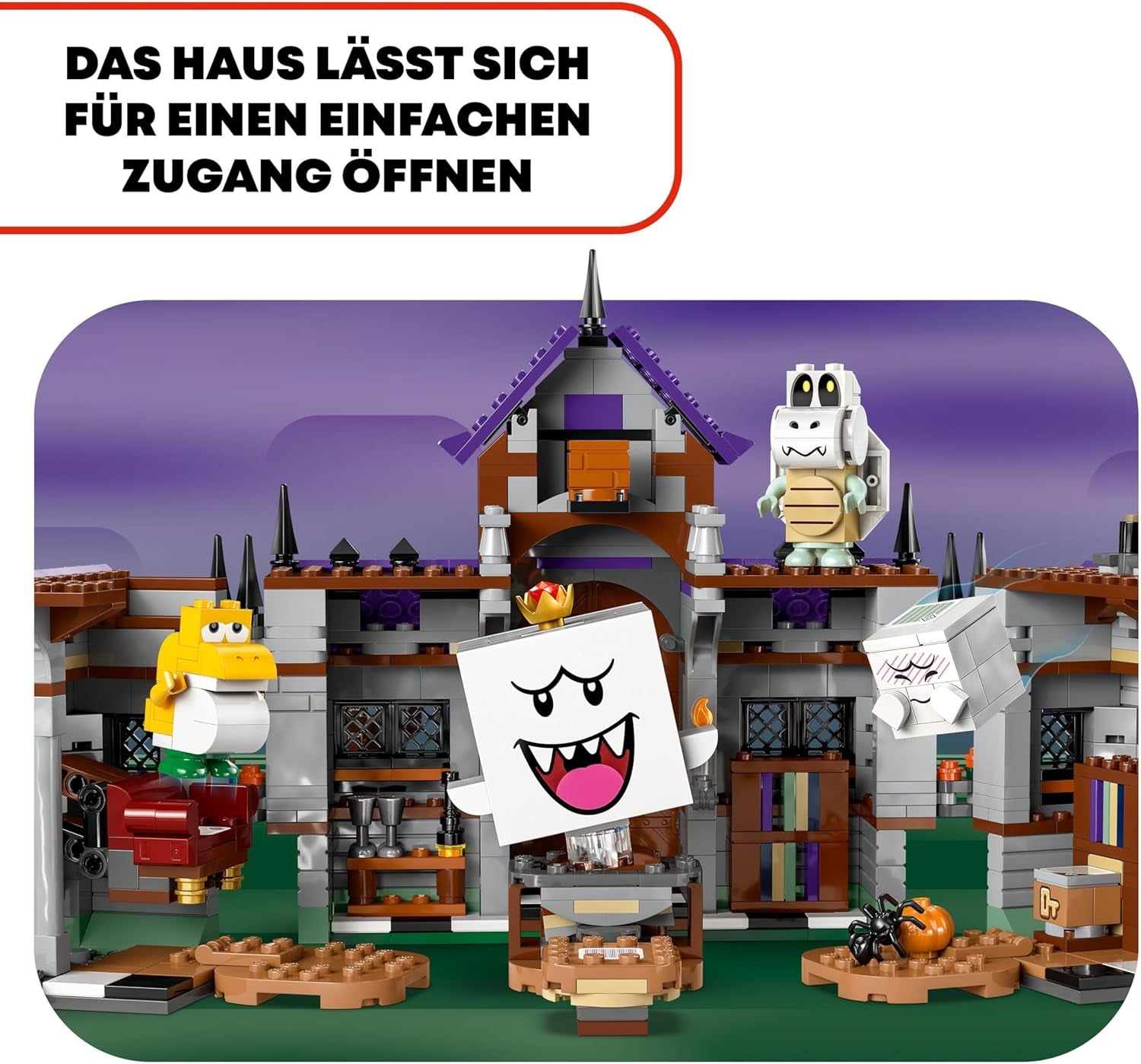LEGO Super Mario King Buu Huu's Haunted House Kids Haunted House Nintendo-samlesæt med Baby Yoshi-gave til drenge, piger og spillere i alderen 8+ 71436 Byggesæt Besuche den LEGO-Store