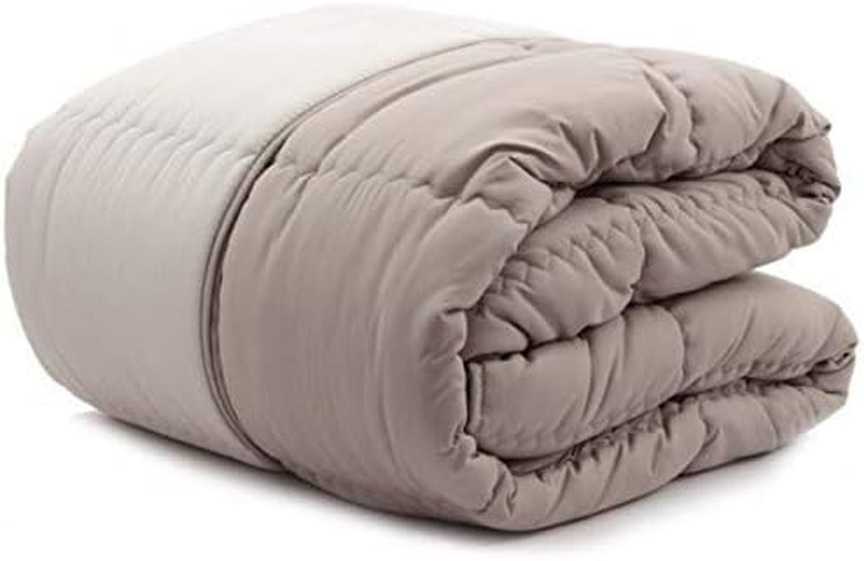 Caleffi moderne dyne, mikrofiber, taupe, dobbeltseng Naty Shop dyner og dyner