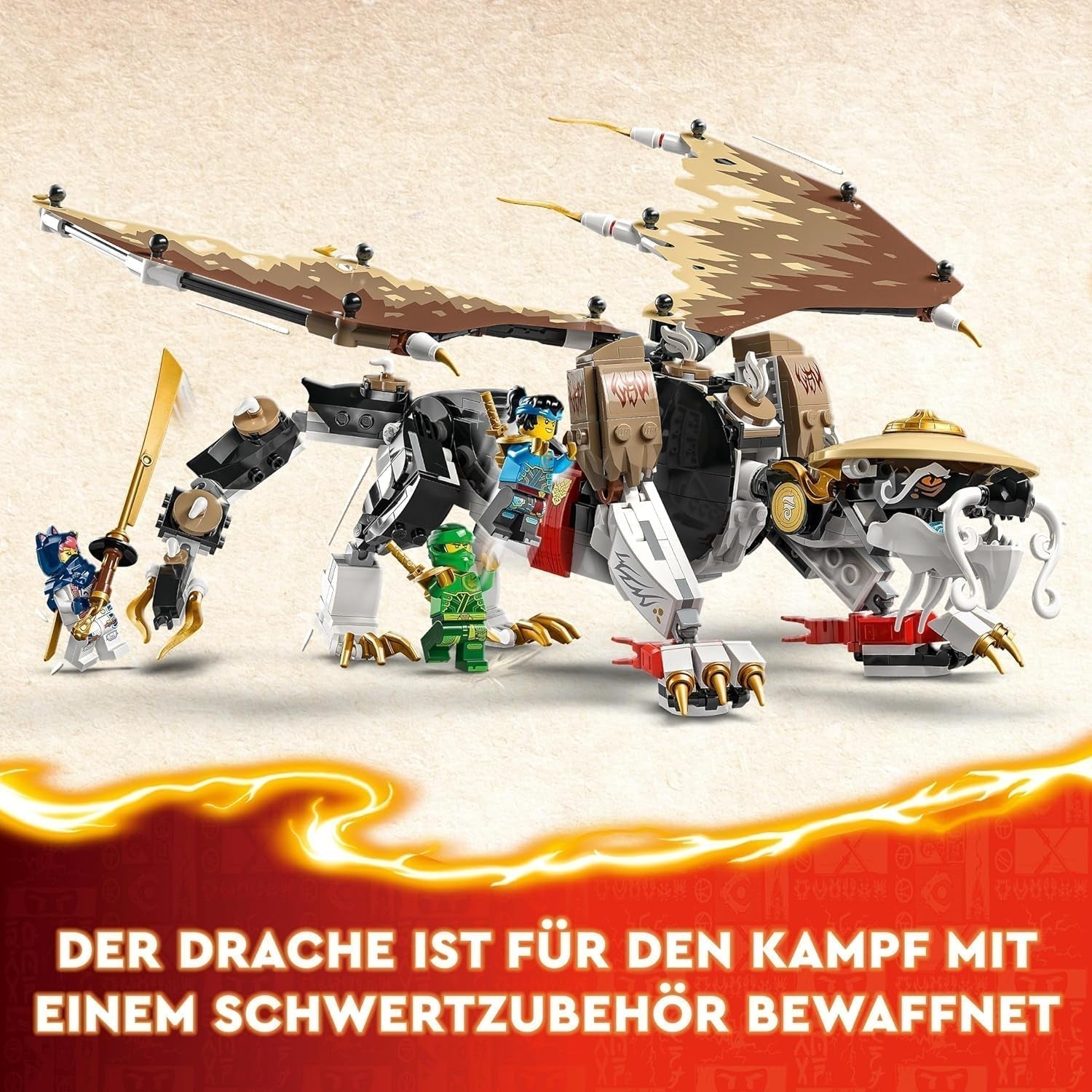 LEGO NINJAGO Egalt Dragemester, Ninjasæt med Dragelegetøj og 5 figurer inklusive Lloyd og NYA, Dragemester, gave til drenge og piger fra 8 år 71809 Byggesæt Beuche den LEGO-Store
