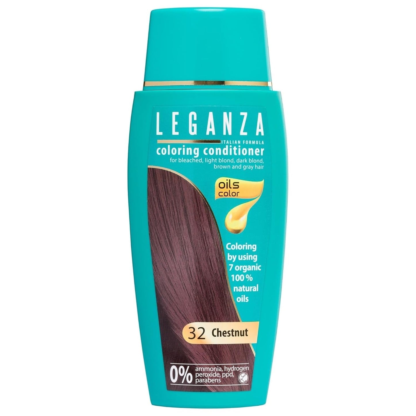 Leganza Natural Balm Hårfarve 71 Café Latte | Hårfarve uden ammoniak | Beriget med 7 naturlige olier | 150 ml Hårfarve Naty Shop 32 Chesnut