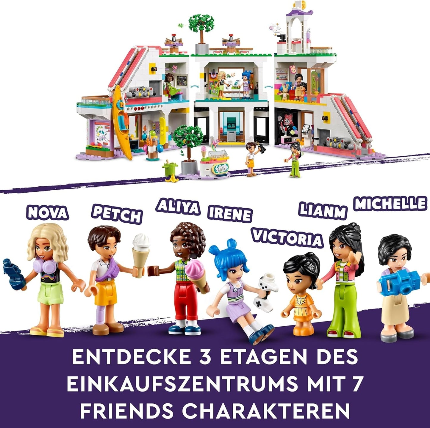 LEGO Store Friends Heartlake City Dukkehuslegetøj til piger og drenge Figursæt fremmer social-emotionel udvikling Gave til 8 år 42604 Byggesæt Besuche den LEGO-Store