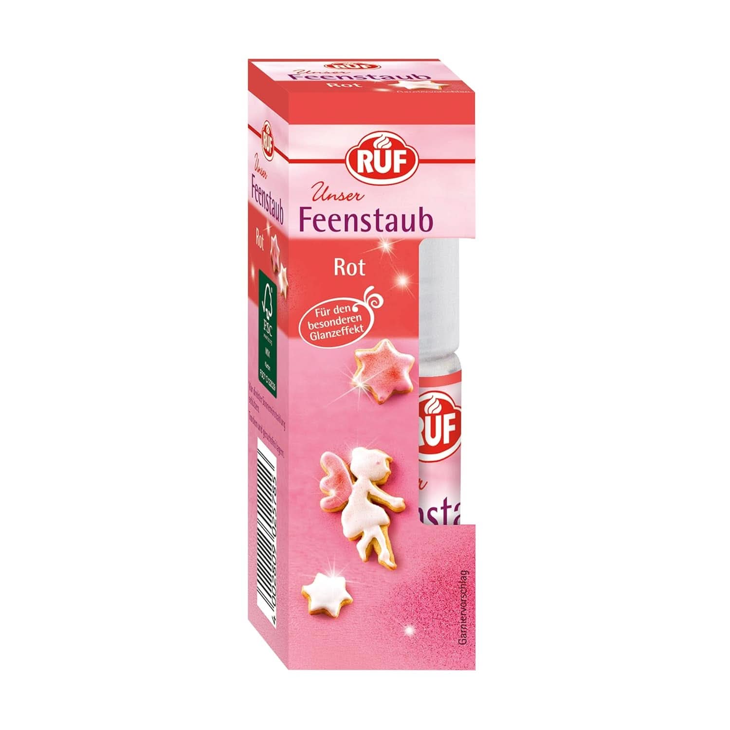 RUF Fairy Dust spiseligt glitterstøv i en pumpesprayflaske 10 gram sprinkles Naty Shop Pink 10 gram