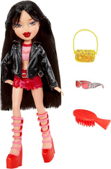 Bratz går ud! - Jade - 1 samlerdukke med tilbehør, outfit, taske, solbriller og børste - Legetøj til børn - 6+, rød