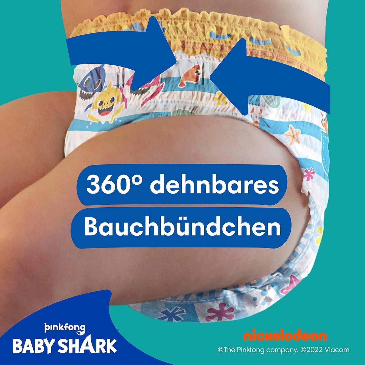 Pampers Splashers Baby Shark Limited Edition engangsbadebleer 4-5, 11, 9 kg-15 kg, for sikker beskyttelse i vandet