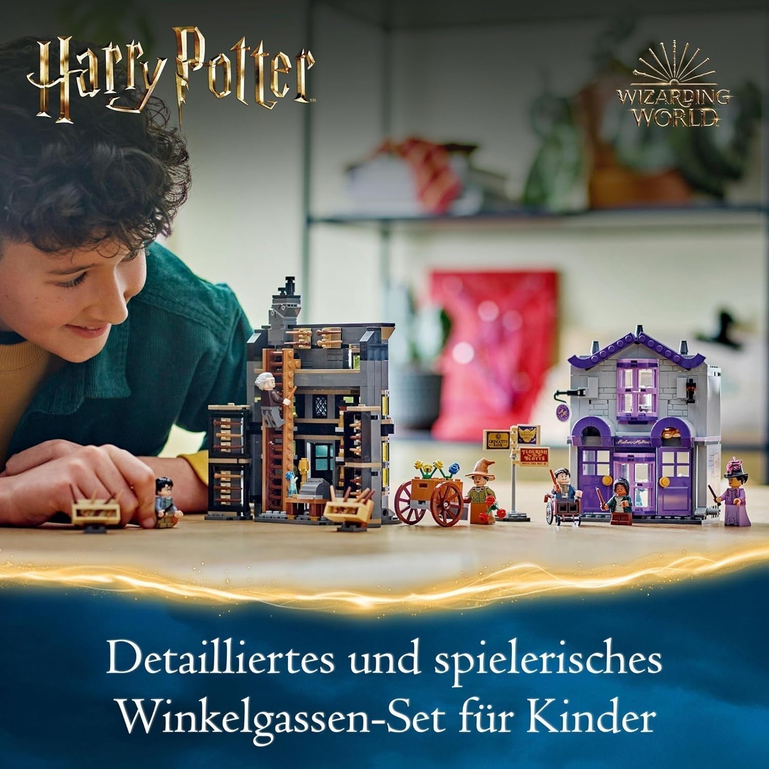 LEGO Harry Potter Ollivanders & Madam Malkins dragter, Lands Of Diagon Alley, Legesæt til børn, Troldmandslegetøj, Fantasy gaver til piger, drenge og fans fra 8 år 76439 Byggesæt Besuche den LEGO-Store