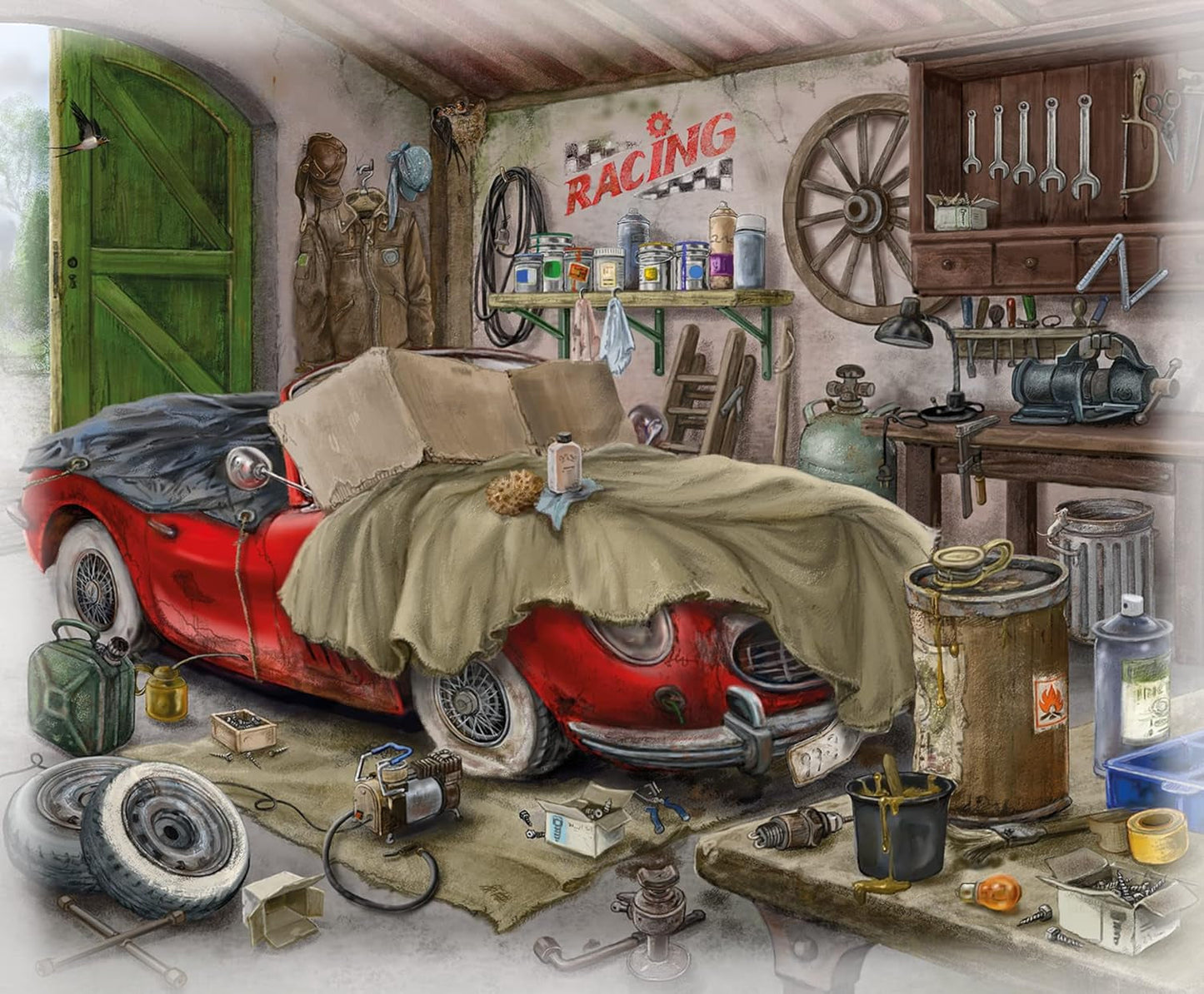 Ravensburger EXIT Puzzle - The Ghostly Manor House - 6X 99-delt puslespil til puslespil-elskende voksne og børn fra 10 år og opefter Puzzle Naty Shop