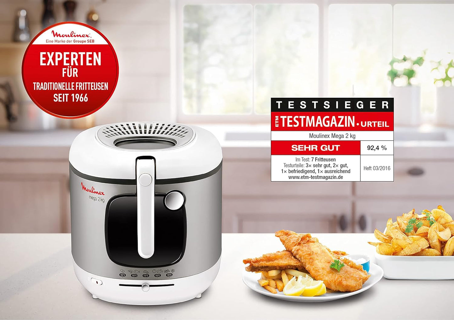 Frituregryde AM4800 Mega 2Kg, oliefrituregryde, lugtfilter, 1800 W Hvidevarer Naty Shop