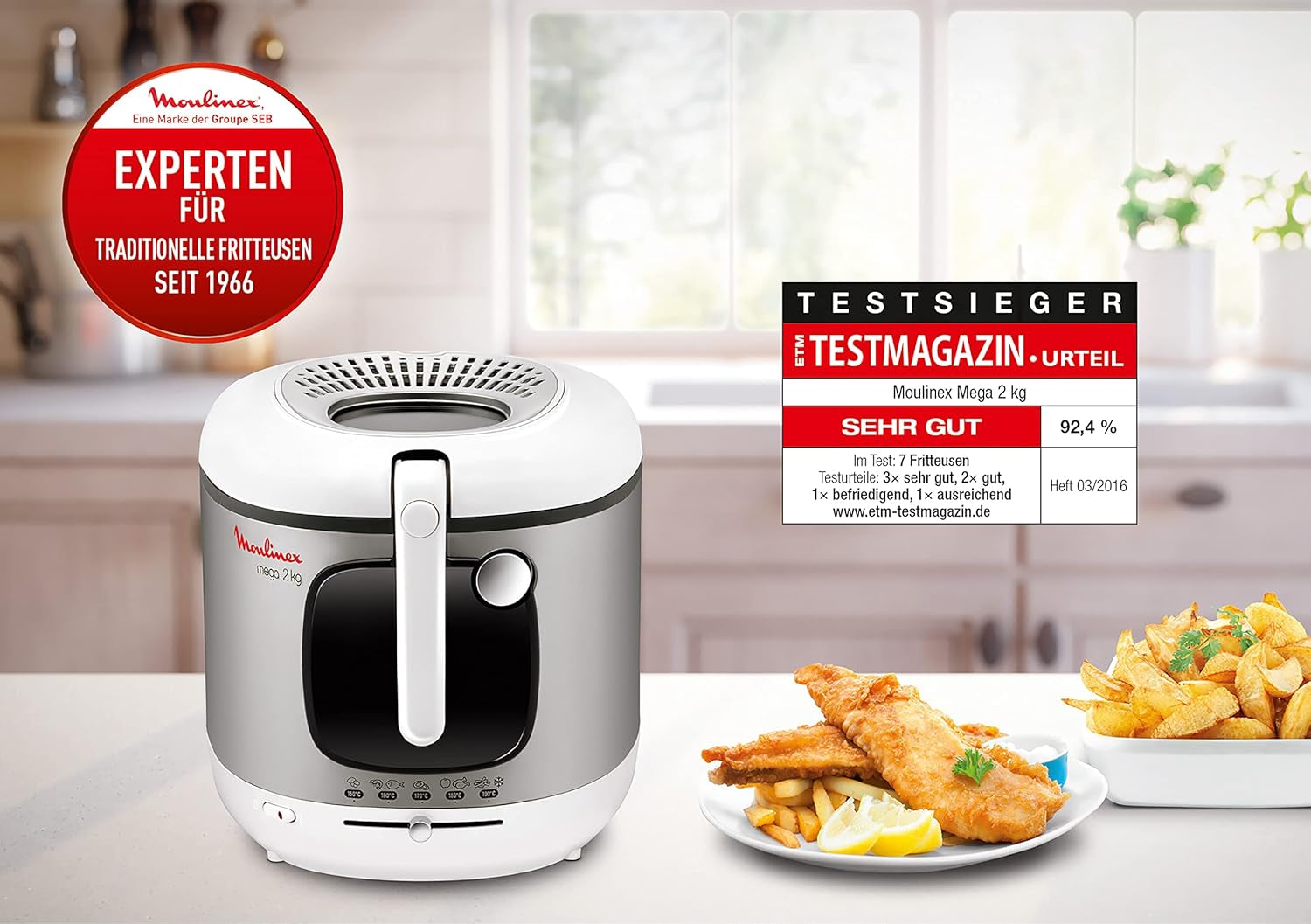 Frituregryde AM4800 Mega 2Kg, oliefrituregryde, lugtfilter, 1800 W Hvidevarer Naty Shop