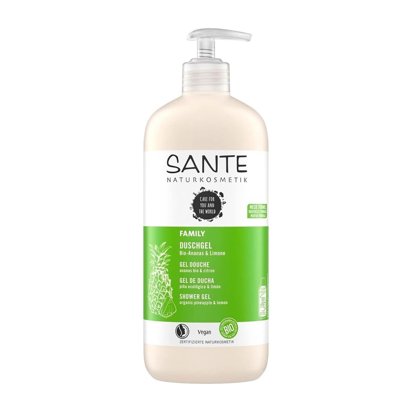 SANTE Natural Cosmetics Forfriskende shower gel med citrusduft, 950 ml Brusebad og bad Naty Shop 950 ml Frugtagtig, frisk