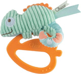 Chicco My Sweet Doudou Chameleon Legetøj Lavet af højkvalitetsstoffer Blødt plastik Ring Beroligende tænder Baby Legetøj 3-18 måneder Bebe Naty Shop Kamæleon Legetøj