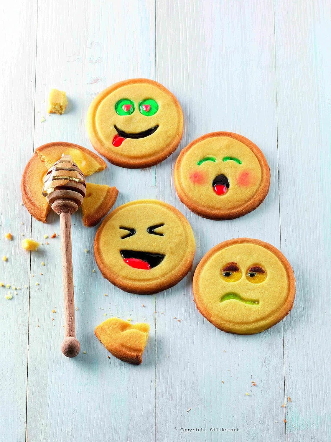 Silikomart 25.440.39.0069, Emoji Cutter Sæt, Ø73 MM Naty Shop