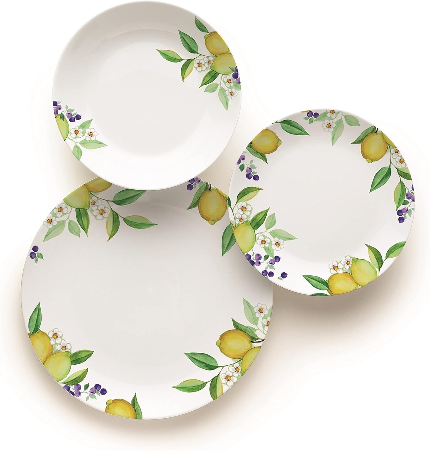 Excelsa Lemon servicesæt, 18 dele, porcelæn, hvid/citron