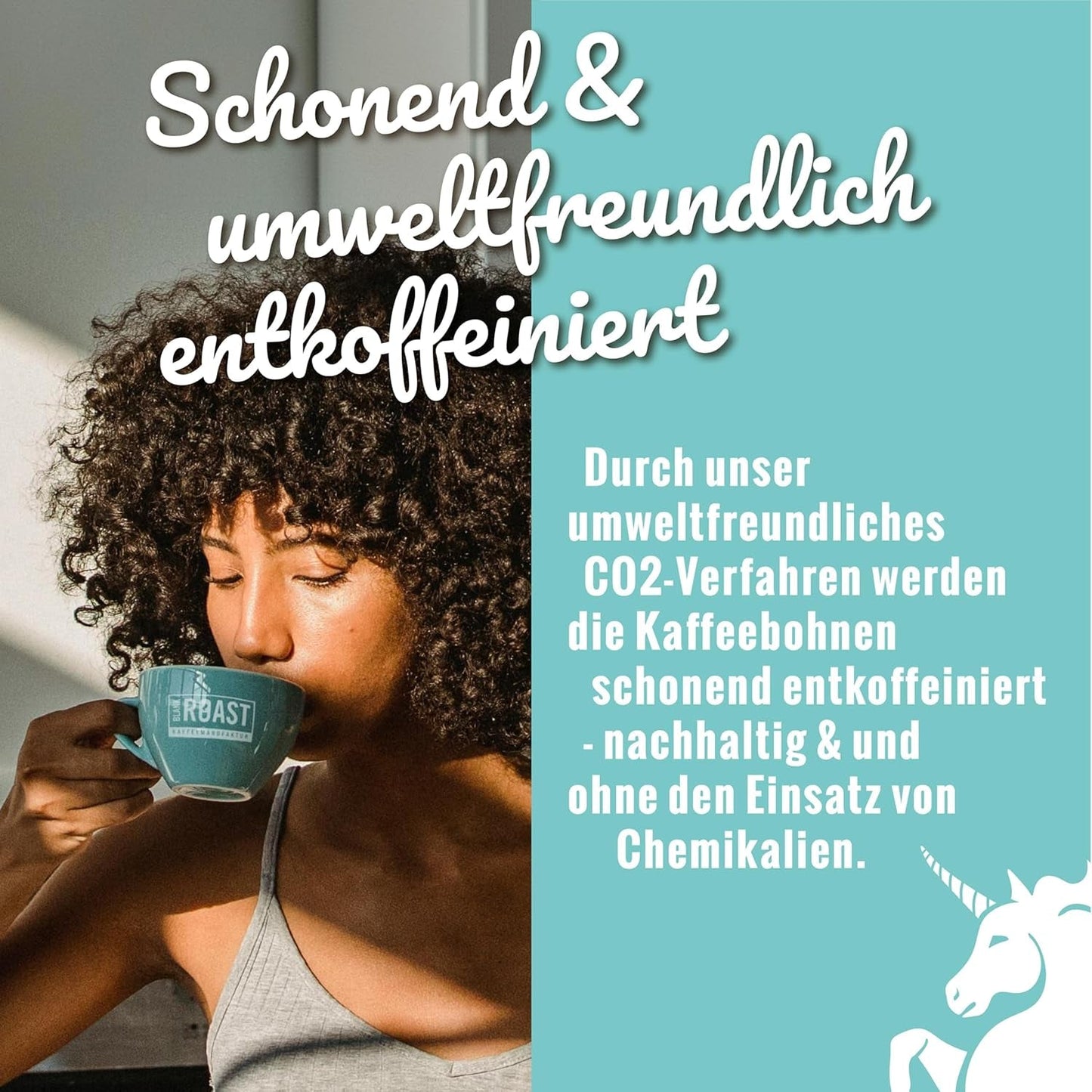 Blank stege - EINZIG - 1 kg - Kaffeebohnen kafeinfrei - 100% Arabica aus Peru - schonend & umweltfreundlich entkoffeiniert - säurearm mit voller Crema - ideel til jede Zubereitungsart