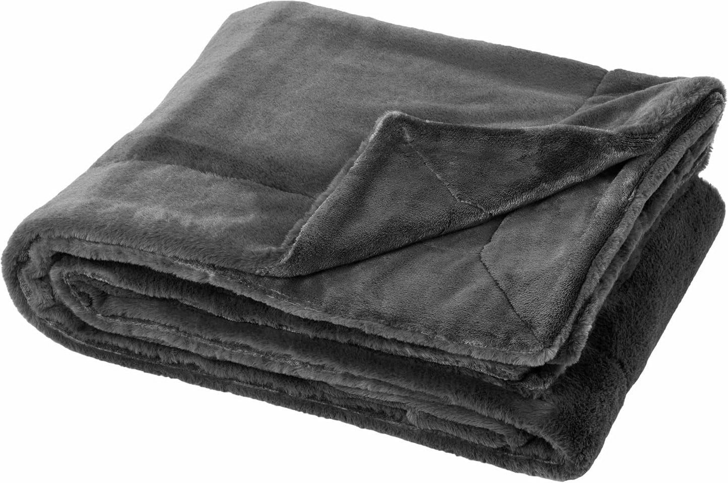 Blødt tæppe, polyester, kunstpels, ensfarvet, 150 cm x 200 cm, dyner og dyner i blystørrelse Naty Shop