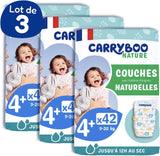 - Blestørrelse 4+ 9-20 kg – Ökologische Babywaidern – natürliche Babypflege, hypoallergen, ohne Parfüm und auslaufsicher – hermestellung in Frankreich – 126 engangsbleer – 1 måned