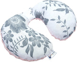 Medi Partners Baby Nakkepude Nakkestøtte 100% Bomuld / Minky Baby Nakkepude til Bilvogn Rejser Søvn Nakkepude Snooze Roll (REH med Grå Minky) Cervikale ortopædiske puder Naty Shop Berry med Pink Minky