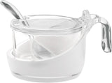 Guzzini - Glam/Vintage, Osteboks, Krukker med syltetøj, Shaker med ske - Gennemsigtig, 13,8 x 10 x h8 cm - 24890000