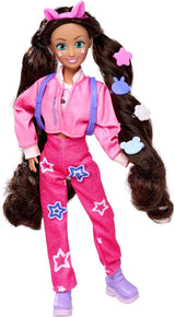 Simba 105953975 - Kawaii Hi Dress-Up Lucy Doll (26 cm) - Artikuleret frisørmodedukke, langhåret kanindukke og tilbehørslegetøj fra 4 år og opefter