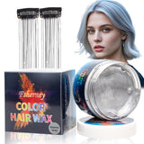 Midlertidig grøn hårfarve - Hårfarvevoks, hårfarve til mænd, kvinder, naturligt hårpomade, farveklemme Hårfarvevoks til Crazy Party Hårfarve (4,23 oz, grøn) Naty Shop Hårfarve Grå 1G (1 pakke)