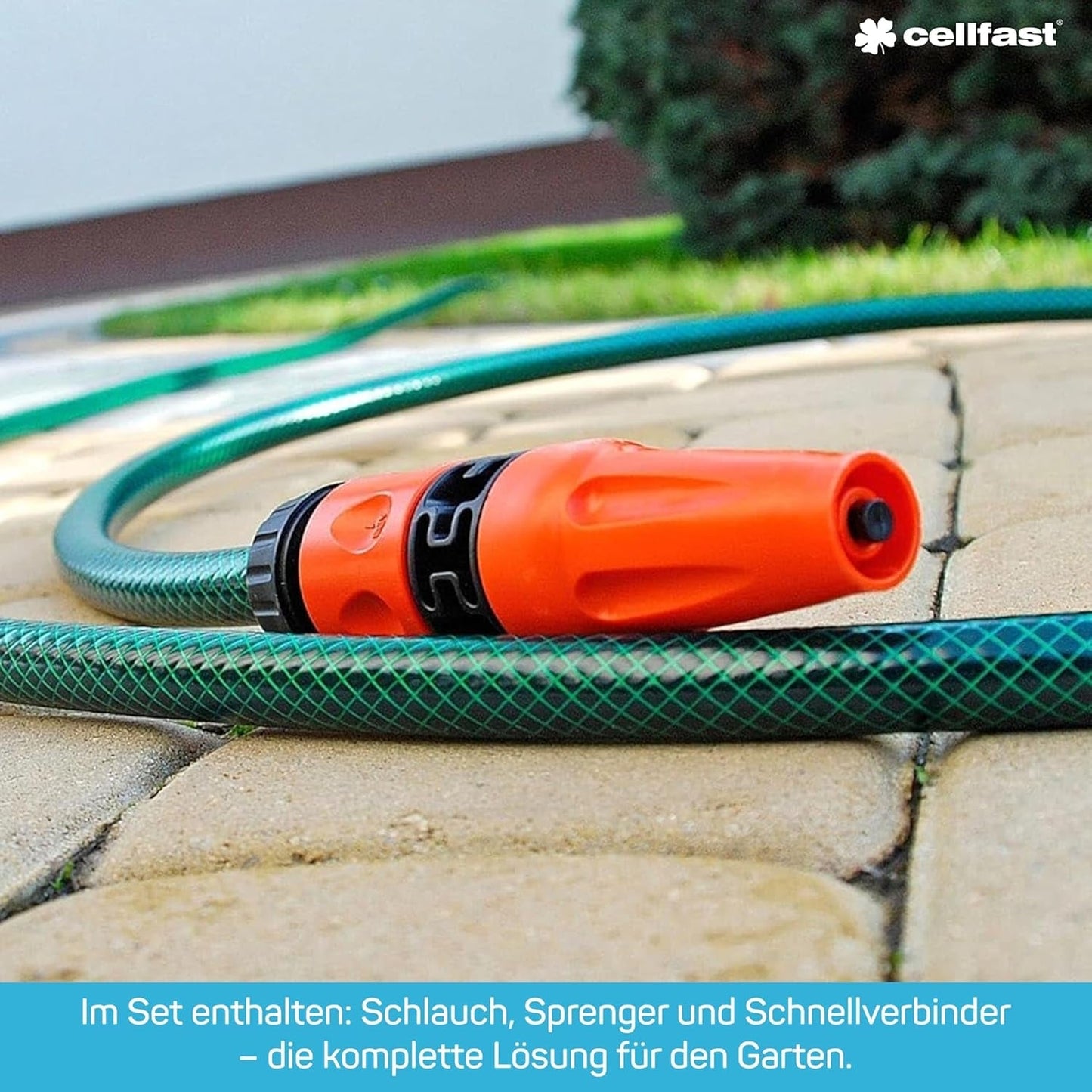 CELLFAST sprinklersæt, havesprinkler, plænesprinkler til blomster og planter, Quick Connect, økonomisk
