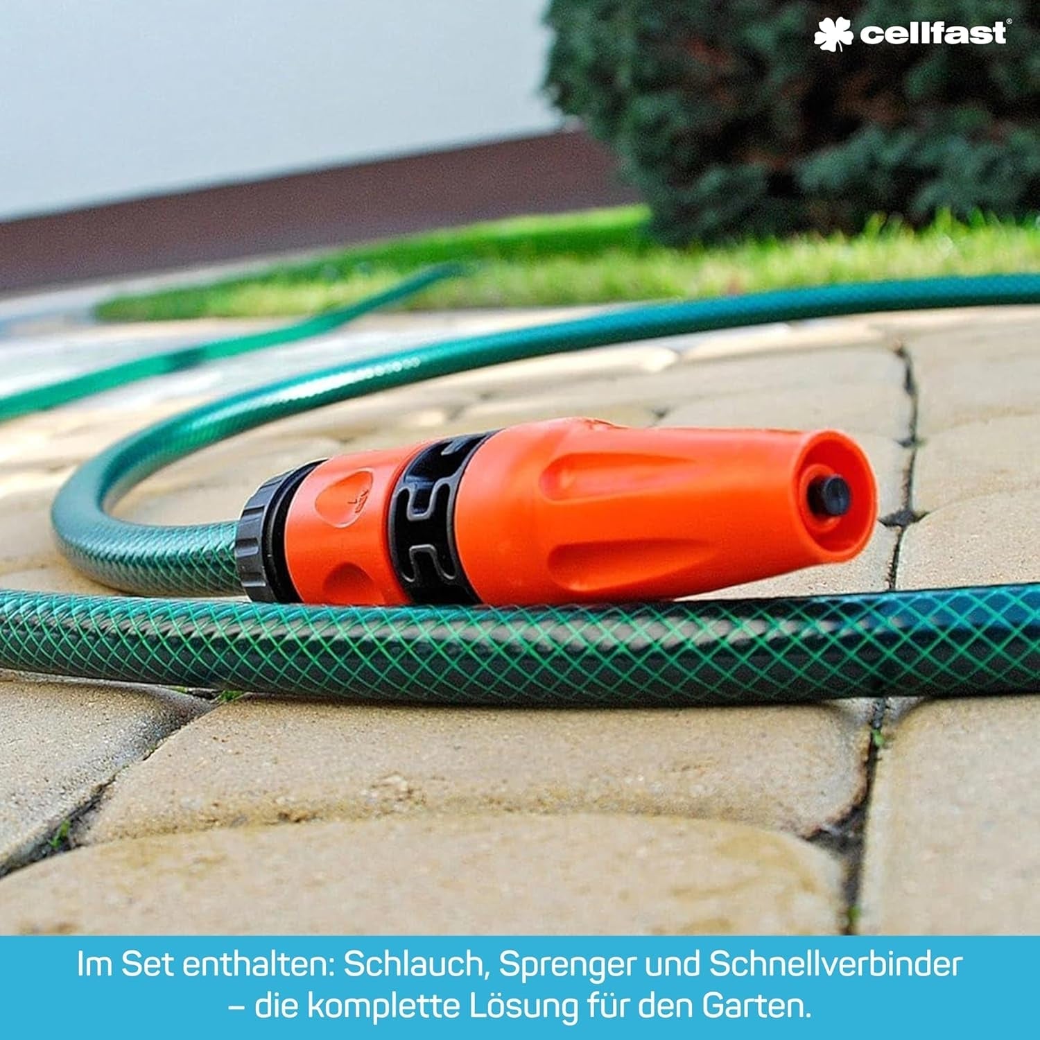 CELLFAST sprinklersæt, havesprinkler, plænesprinkler til blomster og planter, Quick Connect, økonomisk