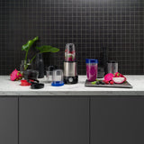 Russell Hobbs Mixer [Multifunktions- Standmixer] Nutriboost (Inkl. 5 Bpa-Freie Und Spülmaschinengeeignete Behälter + Deckel, 22.000 U/Min, 0,9 Ps-Motor) Elektrisk, Smoothie-Maker 23180-56 Kitchen Naty Shop