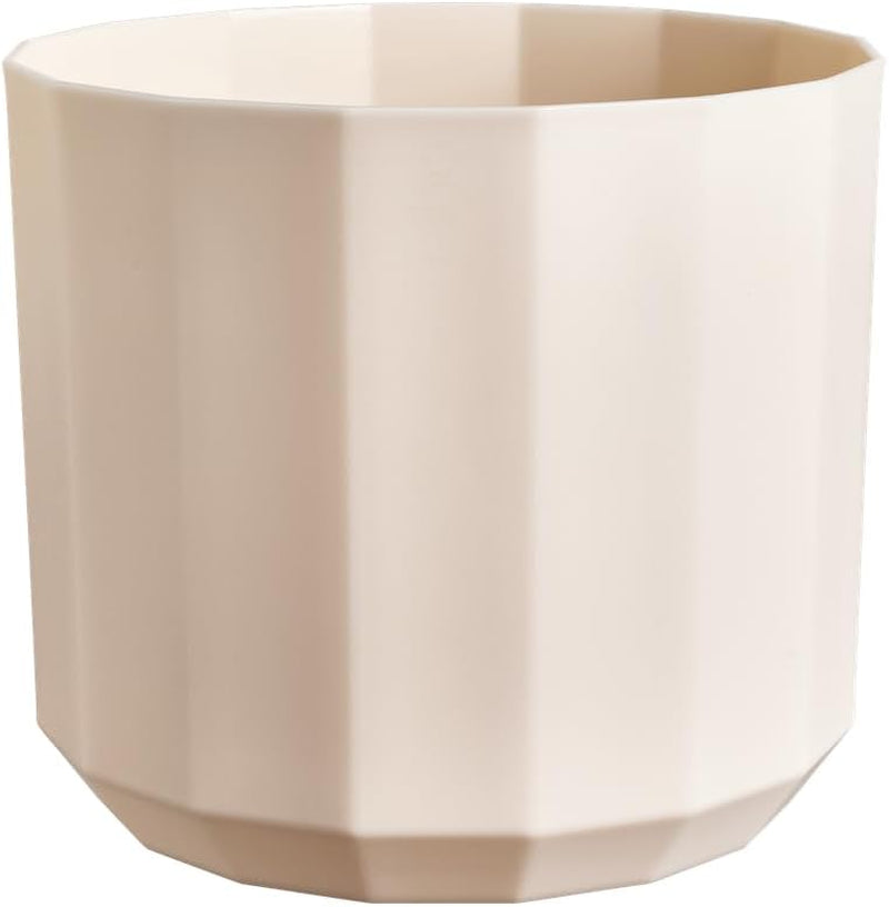 Rund gryde elho Facet 23cm - til indendørs brug - 100% genbrugsplast - Ø 22,7 x H 20,4 cm - Pink/Mandelpink