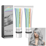Hårfarve Sølv Sølv Grå Naturlig Hårfarve Creme Midlertidig hårfarve Creme Grå Hårfarve Creme Semi Permanent Sølv Hårfarve Til Alle Hårtyper 2 Stykker Naty Shop Hårfarve Standardtitel