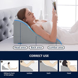 Læsepude til seng og sofa - Memory Foam fjerpude - Ergonomisk rygpude - Perfekt til at støtte din ryg, mens du slapper af, leger, læser eller ser tv - Bred