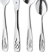 WMF Animals bestiksæt i rustfrit stål til børn, 4 dele, poleret Cromargan Kitchen Naty Shop