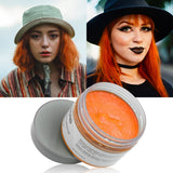 Midlertidig hårfarve, styling af hårfarve til mænd, kvinder, pomade til naturligt hår, hårfarvevoks til fest, cosplay og halloween, 4,23 oz (sølvgrå) Naty Shop hårfarve 8 orange