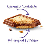 Milka LU – Alpine mælkechokolade med sprøde LU-kiks – 87g