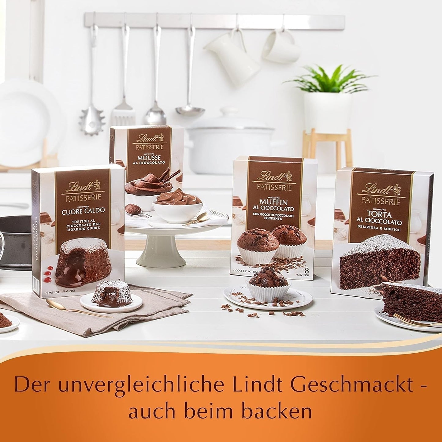 Lindt & Sprüngli Feines Backen Kuchenmischung, Backmischung, 8 Portionen, Lactosefrei, 400 G Mix til bagning og madlavning Naty Shop