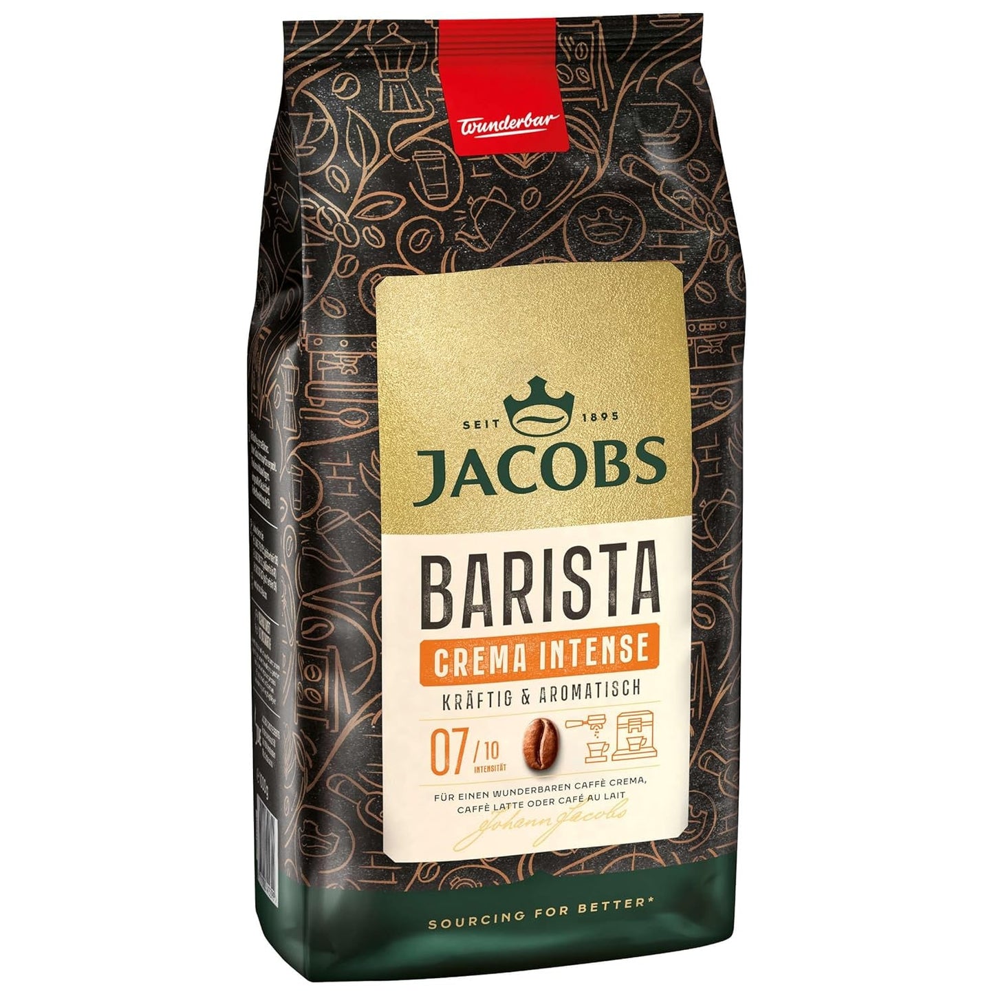 Hel kaffebønne JACOBS Barista Editions Crema Intense (4 x 1 kg)