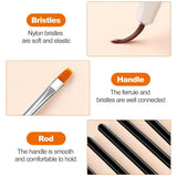 Hanyousheng 20 Stück Nagel Pinsel Sæt, 15 Stück Nageldesign Pinsel, 5 Stück Nail Art Dotting Tools Für DIY Nail Art Design