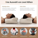 Homyrium Ergonomisk nakkepude Ortopædisk pude Memory Foam Nakkestøttepude Antisnorkepude Sidesovepude Ryg Mavepude Grå Cervikal Ortopædiske Puder Naty Shop