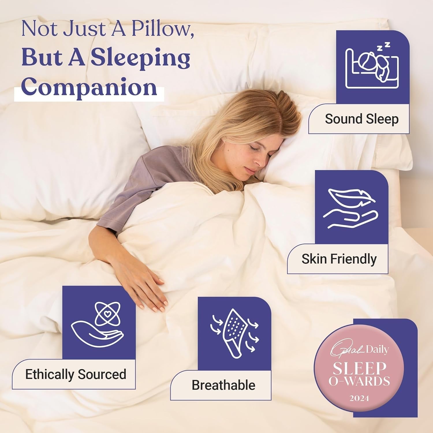 Fluffco Down Alternativ Pude Standard Pude Til Sove Queen Pude Seng Pude Side Sleeper Pude Kølepude Hotel Pude Nakkepude Rejsepude (Standard Fast) Standard Puder Naty Shop