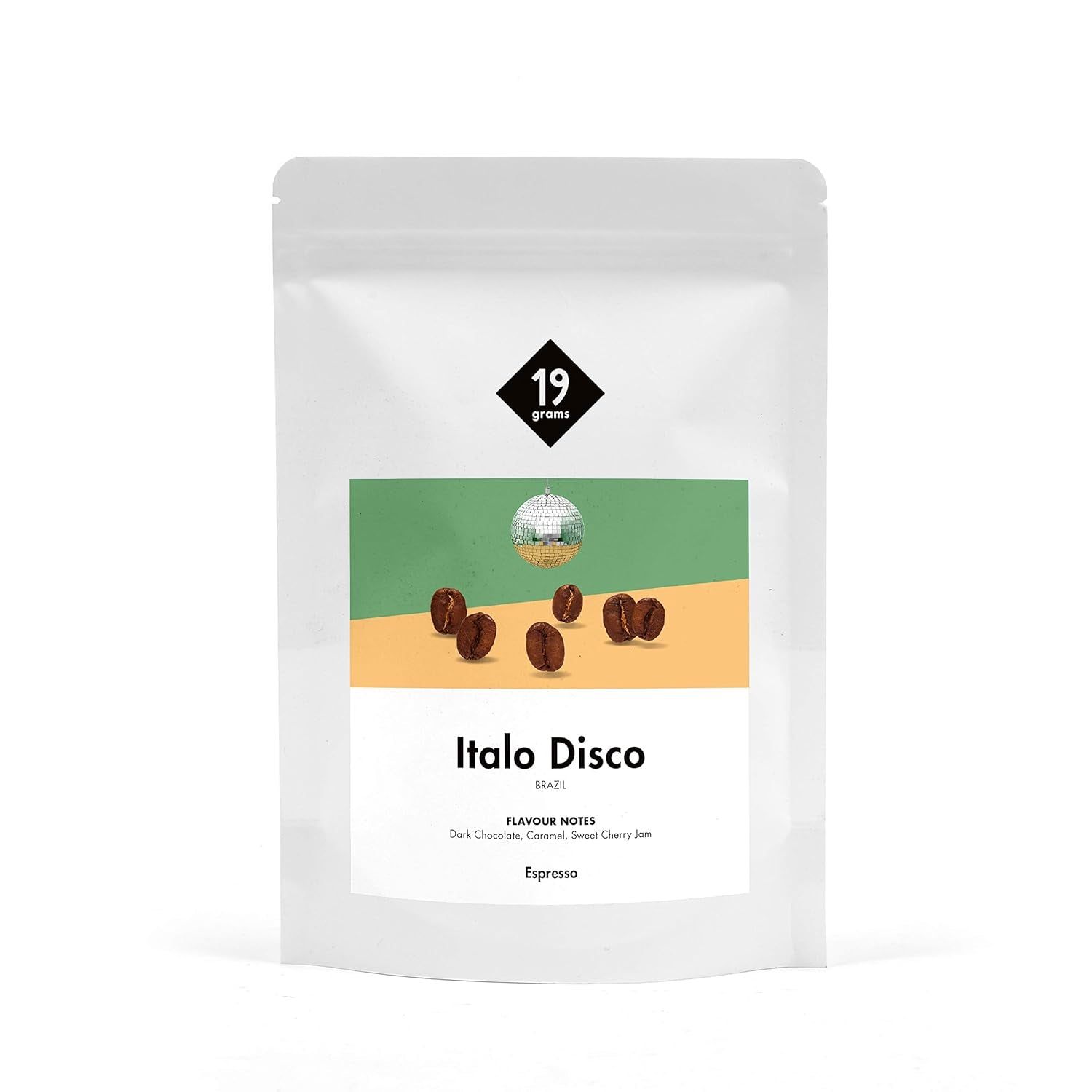 Italo Disco Espresso | 250 g Bohne gås | fair og bæredygtig | frisch geröstet | 100% Arabica Kaffeebohnen | specialkaffe | 19 gram Kaffeerösterei