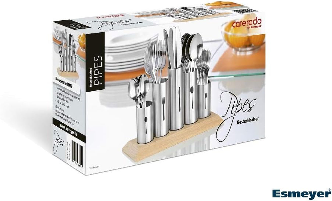Bestikholder i rustfrit stål, 1 pakke, Silver Naty Shop Kitchen