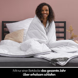 All Seasons Quilt 135X200 - Letvægts 135X200 Quilt - Åndbar og vaskbar og 100 % vegansk - Klima Mesh Quilt og komfortbånd til at sove - 800G Fyldning dyner og dyner Naty Shop