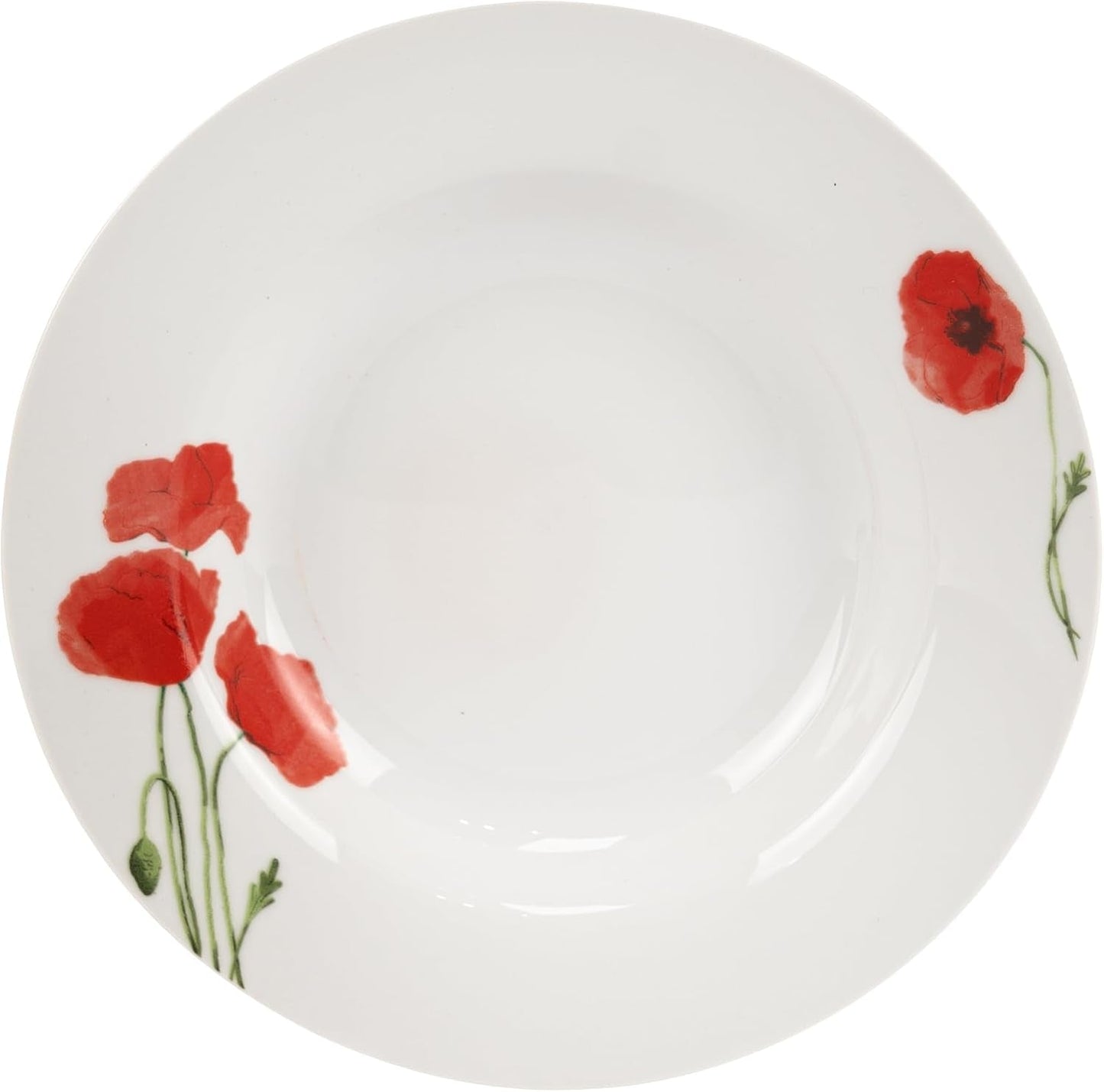 Spisesæt til 6 - 18 stykker - Porcelænsstel - Hvidt Spisesæt - Skåle- og tallerkensæt - Moderne service - Tallerkener - Bordservice - Porcelænssæt til 6