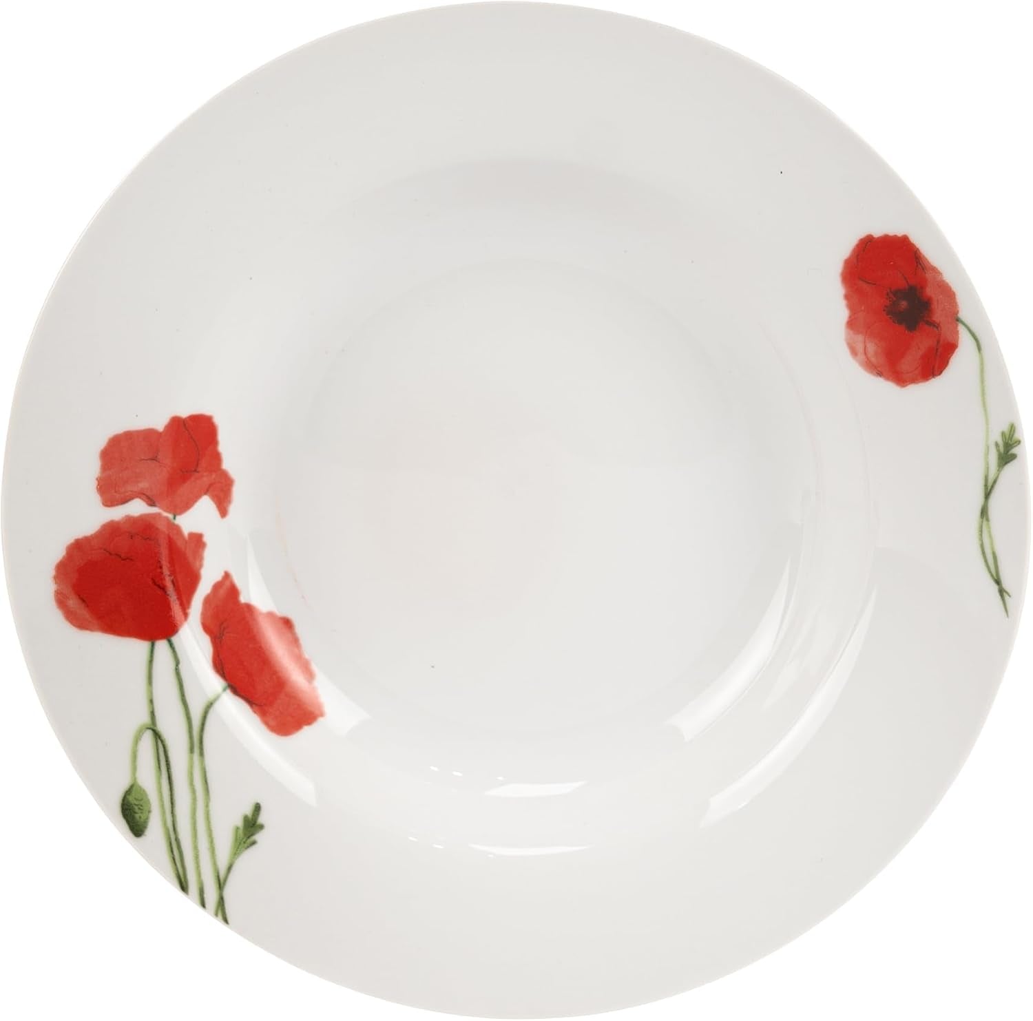 Spisesæt til 6 - 18 stykker - Porcelænsstel - Hvidt Spisesæt - Skåle- og tallerkensæt - Moderne service - Tallerkener - Bordservice - Porcelænssæt til 6