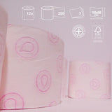 Renova - Toiletpapir Skin Care Plus, Dekoreret, Duftende - 12 ruller (Toiletpapir)